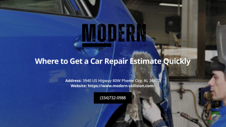 Where to Get a Car Repair Estimate Quickly